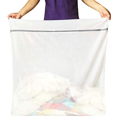 Runtoo 36 x 36 inches Extra Large Laundry Bag Delicates Wash Bags Camp Travel Heavy Duty Zipper Big Net Sweater Curtain Bedding Robes Blanket Jumbo Toys Organizer (Fine) - size: 1 PACK
