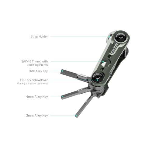 Tilta Multi-Functional Mini Tool Kit | Features Allen Keys and Screw Drivers | Compact & Lightweight | Compatible with Most Cages & Camera Systems (Black) TA-MMT-B - color: Black