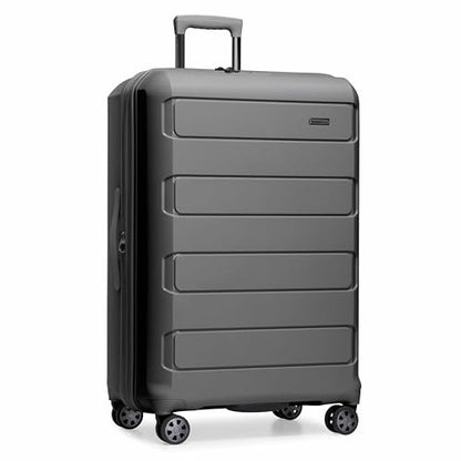 Traveler's Choice Pagosa Hardshell Expandable Luggage with Spinner Wheels, Gray, 30-Inch Large - color: Gray, size: 30-Inch Large