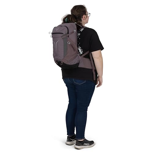 Osprey Sportlite 25L Lightweight Hiking Backpack for Men and Women - Everyday Hiking Bag - Travel Daypack, Extended Fit - color: Graphite Purple, style: 25l - Extended Fit