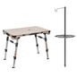 LEADALLWAY 3-in-1 Multi-Purpose Camping Table with Lamp Bracket