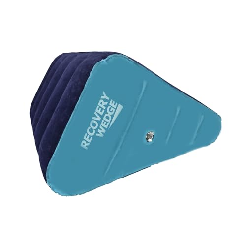 Leg Elevation Pillow by Recovery Wedge, Inflatable Wedge Pillow for Sleeping and Post-Surgical, Improve Circulation and Reduce Swelling, Speed Injury Recovery. (Large triangle) - size: Large Triangle