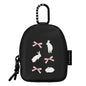 CASETiFY Earbuds Pouch - Rabbit Ribbon - Black - color: Rabbit Ribbon