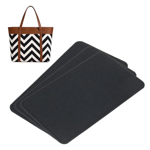 MECCANIXITY 3pcs Felt Base Shaper, 8.7 x 5.1 Inch Purse Base Shaper Tote Bottom Insert Purse Pads for the Bottom of Handbags Tote Bags Backpack Handbags Organizers, Dark Gray - color: Dark Gray, size: 8.7 x 5.1 Inch