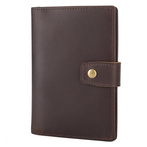 Polare Slim RFID Blocking Leather Passport Holder Travel Bifold Wallet For Men (Dark Brown(Snap Version)) - color: Dark Brown(Snap Version)
