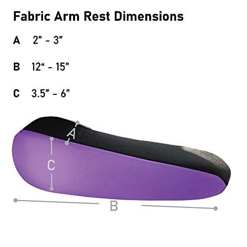 FH Group Flat Cloth Fabric Purple Armrest Cover Semi-Universal Fit, One Pair Purple - color: Purple, style: Armrest Cover
