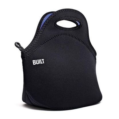 Built Gourmet Getaway Lunch Bag - Insulated Neoprene Lunch Box for Women and Men, Collapsible and Machine Washable, Black - color: Black