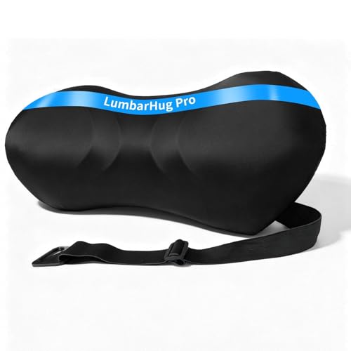Lumbar Support Pillow for Office Chair - Lumbar Pillow for Car, Memory Foam Ergonomic Lumbar Support Pillow for Car Back Support for Office Chair Back Support Cushion - color: Black