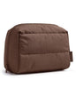BAGSMART Puffy Makeup Bag, Wide Opening Cosmetic Organizer, Soft Water-Resistant Travel Toiletry Pouch for Women, Compact & Spacious (Coffee Brown) - color: Coffee Brown