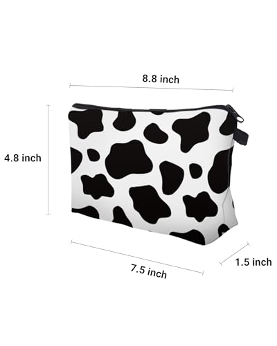 Cute Travel Makeup Bag Cosmetic Bag Small Pouch Gift for Women (Cow Print) - color: Cow Print