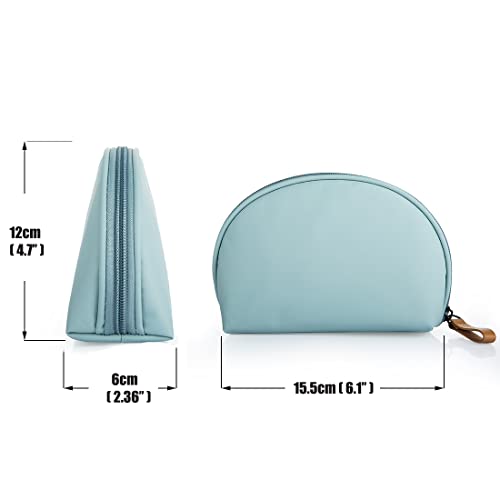 Hekyip Half Moon Cosmetic Beauty Bag for Purse Travel Handy Makeup Pouch for Women Girls (Mint) - color: Mint