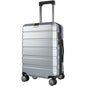 KROSER Hardside Expandable Carry On Luggage with Spinner Wheels & Built-in TSA Lock, Durable Suitcase Rolling Luggage with USB Port, Carry-On 20-Inch, Silver Grey - color: Silver Grey