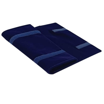 Velet Travel Jewelry Case Roll Bag Organizer for Necklace Bracelet Black Gray Velvet (Blue) - color: Blue