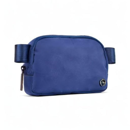 Pander Cross Body Fanny Pack for Women, Fashion Waist Packs, Crossbody Bags, Belt Bag with Adjustable Strap (Blue Perennial). - color: Blue Perennial