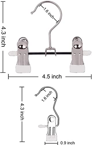 20 Pack Boot Hangers Closet Hanging Clips Laundry Hooks for Hats, Pants, Towel, Socks, Handbags, Bags, Underwear (20 Pack - White)