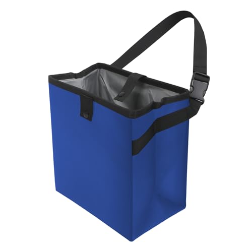 Homelove Car Trash Can, Leak-Proof Waterproof Trash Bin Collapsible Portable Auto Garbage Bag Large Capacity Trashcan Storage Bag Multipurpose Car Organizer Hanging (Blue) - color: Blue