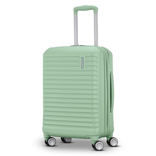 American Tourister Stratum 3.0 Carry-On Spinner, Airline Approved, Durable Hardside Luggage, Expands 1.5", RightHeight™ Adjustable Handle, Surreal Green - color: Surreal Green, size: Carry-On