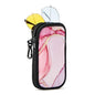 WOZEAH Double Eyeglass Case with 2 Compartments, Travel Eyewear Organizer for Two Pairs of Glasses - color: Pink Marble