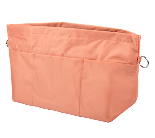 Vercord Handbag Purse Tote Pocketbook Organizer Insert Zipper Closure 11 Pockets 3 Sizes Many Colors - color: Light Orange, size: Small
