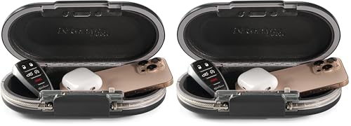 Master Lock Portable Small Lock Box,Set Your Own Combination-Lock Portable Safe,Personal Travel Safe,5900D,Gunmetal Grey,(Pack of 2) - color: Gunmetal Grey, size: 9.8 x 5.5 x 2.6 inches (Pack of 2)