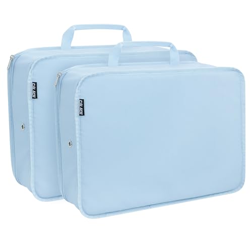 Extra Large Compression Packing Cubes for Travel Essentials, 2 Set Expandable Travel Cubes for Packing Bags Suitcase Organizer, Blue - color: Oxford Blue, size: X-Large