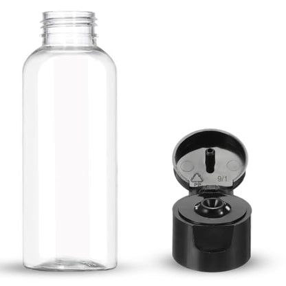 DNSEN 5 Pack 3.4 oz Travel Size Bottles for Toiletries TSA Approved Leak Proof Empty Refillable Liquid Containers with Labels