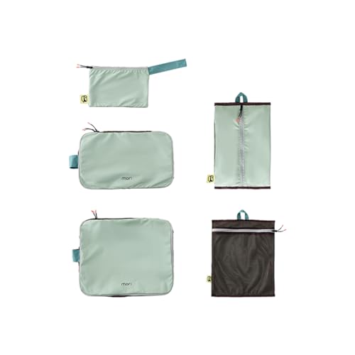 Morning Deer Packing Cubes for Travel,5 Set Hanging Luggage Storage Organizer Bags for Suitcase, Optimized Packing Bags Perfect for Vacation or Business, Organize Clothes, Shoes, Toiletries,Cards