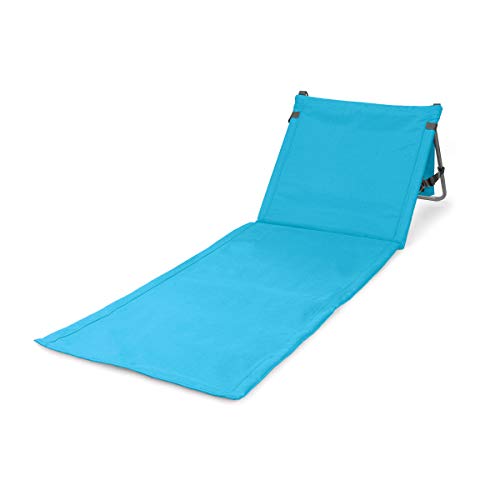 PICNIC TIME Beachcomber Portable Beach Mat - Soft Beach Lounger - Backpack Beach Chair & Tote, (Horizon Blue) - color: Horizon Blue