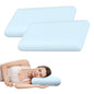 Blue Memory Foam Pillows Set of 2, Bed Pillows with Cooling Removable Cover, Neck Support for Back Stomach Side Sleepers, 2 Pack