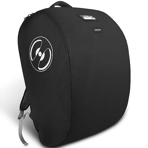 YOREPEK Padded Car Seat Travel Bag for Airplane, Fits for Doona Car Seat Stroller with isofix Base, Infant Car Seat Bags with Lockable Zipper, Foldable Gate Check Stroller Backpack for Baby Travel - color: Black, size: Large