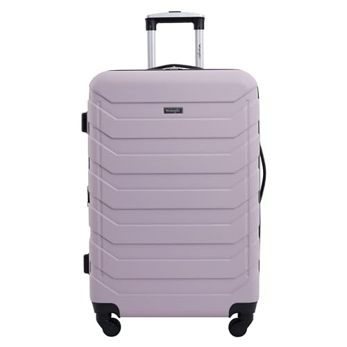 Wrangler 4 Piece Miami Luggage and Packing Cubes Set, Burnished Lilac - color: Burnished Lilac, size: 4 Piece Set