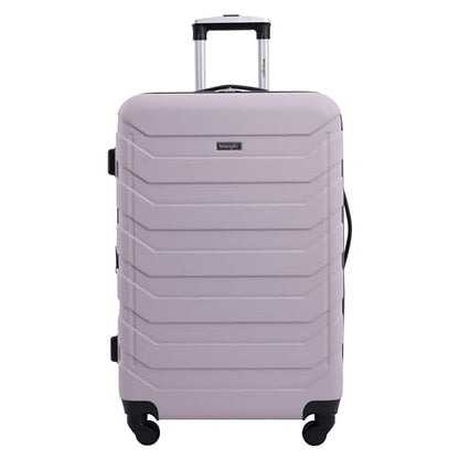 Wrangler 4 Piece Miami Luggage and Packing Cubes Set, Burnished Lilac - color: Burnished Lilac, size: 4 Piece Set