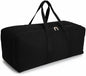 DoYiKe Extra Large Canvas Duffle Bag, Camping Tent, Travel Storage - color: Black Side-opening, size: X-Large