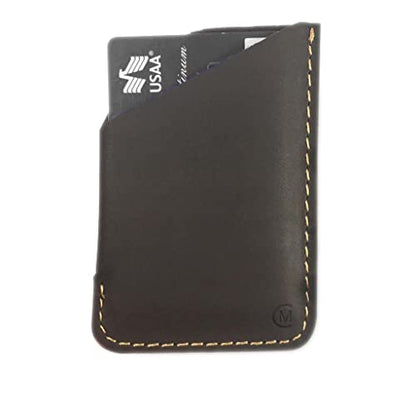 Modern Carry Leather Minimal Card Holder, Minimalist Wallet for Men & Women, Thin Credit Card Holder, Small Business Card Holder, Card Holder Wallet, Front Pocket Card Wallet - Magnum (Brown) - color: Brown