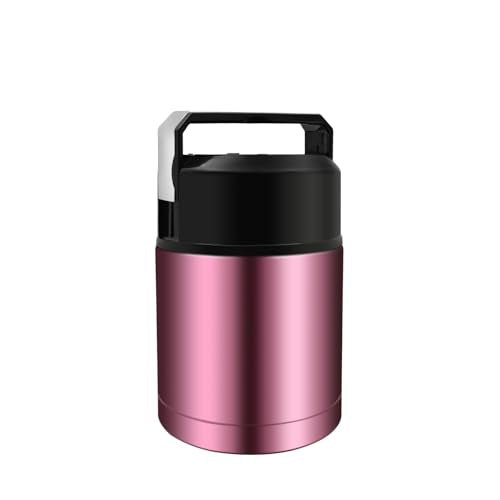 28oz Soup Thermos, Stainless Steel Thermos for Hot Food, Wide Mouth Food Thermos Jar, Insulated Lunch Container Leak Proof Vacuum Thermal Flask(rosered) - color: rosered-28oz