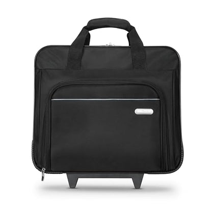 Targus 16 inch Rolling travel laptop case, Black - Travel briefcase and small rolling bag - Spacious foam padded laptop case 16" (TBR003US) - style: Rolling Case