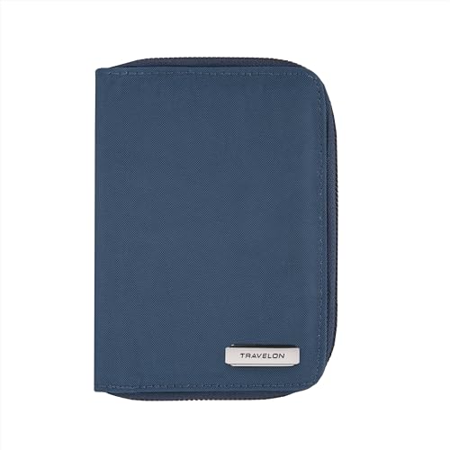 Travelon RFID Blocking Passport Zip Wallet - color: Ocean