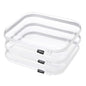 YQBRAO 3-Pack Large Clear Hard Shell Zipper Case, 1.2mm Rigid Toy & Cosmetic Bags, Heavy-Duty Diaper Bag Pouch Set with YKK Zippers, Waterproof Travel & Makeup Organizer - color: White, size: 3 Pack(L)