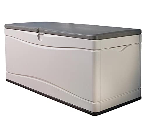 LIFETIME 60012 Extra Large Deck Box, 130 Gallon, Desert Sand/Brown - color: Desert Sand/Brown, size: 130 Gallon