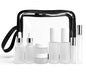18-Pack Glass Travel Bottles Set, 1.35/0.7/1 oz TSA Approved Containers with Pump Spray, White Small Bottles for Toiletries, Makeup, Skincare - color: White-frosted glass