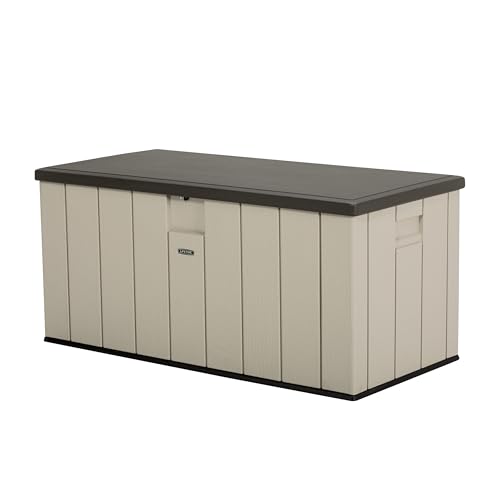 LIFETIME 60254 Heavy-Duty Outdoor Storage Deck Box, 150 Gallon, Desert Sand/Brown - color: Desert Sand/Brown, size: 150 Gallon