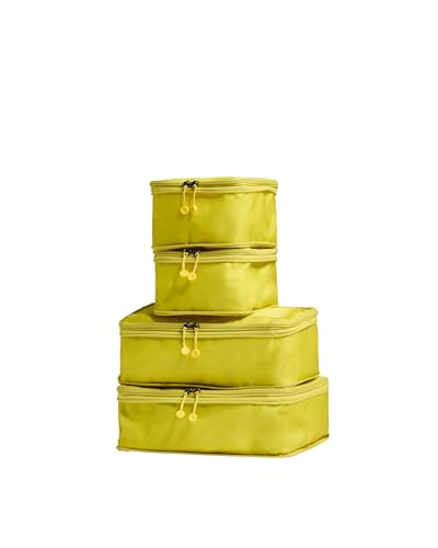 ANTLER - Compression Packing Cubes for Travel, Luggage Organiser for Suitcases or Bags, Travel Accessories, Set of 4, Gorse Yellow - color: Gorse Yellow