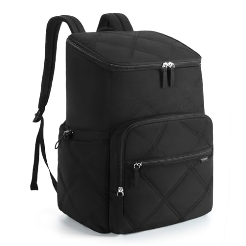 TOURIT Insulated Backpack Cooler: 30 Cans Waterproof Leakproof Soft Cooler Bag Beach Travel Picnic Camping - color: Black, style: 30 Cans 1.0