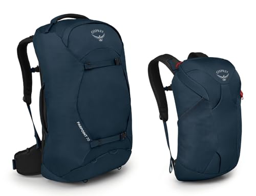 Osprey Farpoint 70L Men's Travel Backpack, Muted Space Blue - color: Muted Space Blue, size: 70L