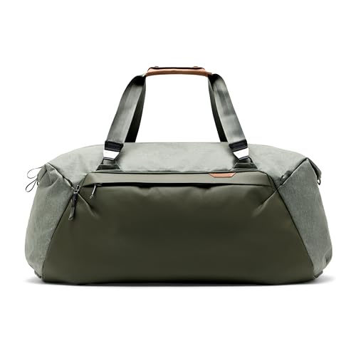 Peak Design Travel Duffel 80L, Sage, Extra-Wide Single Zip Access, Weatherproof Shell, 4 External Pockets, Fits Packing Cubes & Camera Cubes, Ideal for Longer Trips, Versatile Duffel Bag for Travel - color: Sage, size: 80L