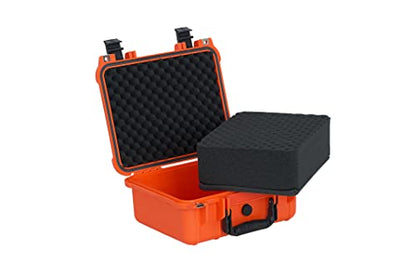 MEIJIA Portable All Weather Waterproof Protective Case,Hard Case,Camera Case With Customized Fit Foam,Fit Use of Drones,Camera,Equipments,Pistols,13.35 x11.63x5.98inches (Orange) - color: Orange
