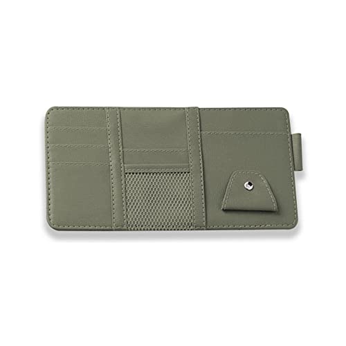 1 Pack Car Sun Visor Organizer, Sunglasses Holder for Car Sun Visor, Auto Interior Accessories Pocket Organizers Can Store for Sunglasses, Documents, Cards, Pen, Drivers License (Grey) - color: Grey
