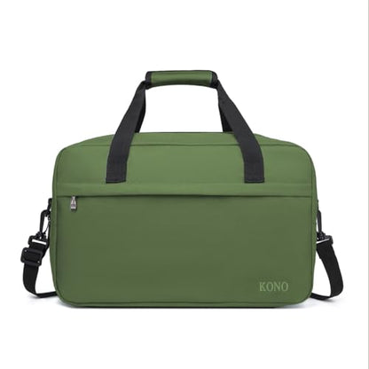 Kono Travel Duffel 20L Under Seat Carry-On Sports Tote Gym Weekender Overnight Bag - 15.75"x9.84"x7.87" Green - color: Green, size: M(15.75in x 9.84in x 7.87in)-20L