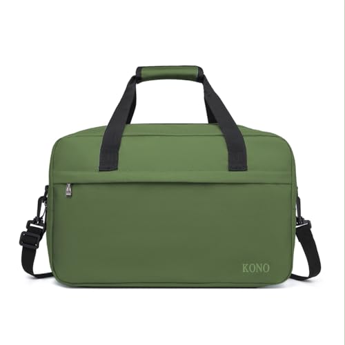 Kono Travel Duffel 20L Under Seat Carry-On Sports Tote Gym Weekender Overnight Bag - 15.75"x9.84"x7.87" Green - color: Green, size: M(15.75in x 9.84in x 7.87in)-20L