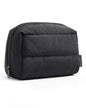 BAGSMART Puffy Makeup Bag, Wide Opening Cosmetic Organizer, Soft Water-Resistant Travel Toiletry Pouch for Women for Purse, Compact & Spacious - color: 02-Black